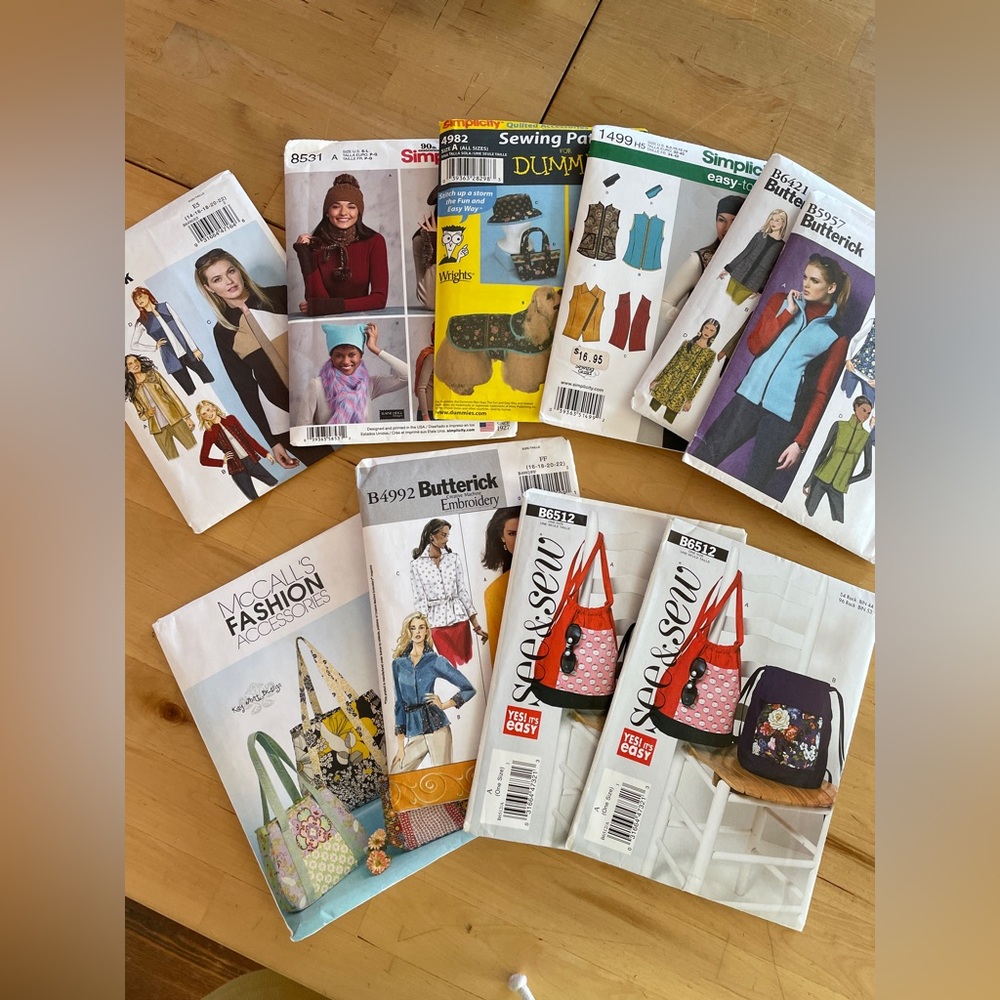 BNWT Sewing Patterns Lot: McCalls, See & Sew, Butterick Etc.